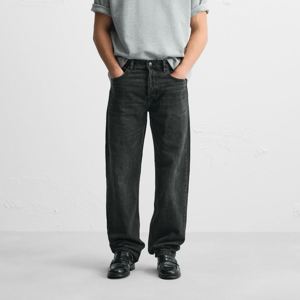 Zara Men’s Charcoal Straight Fit Jeans - Size 36 NWT